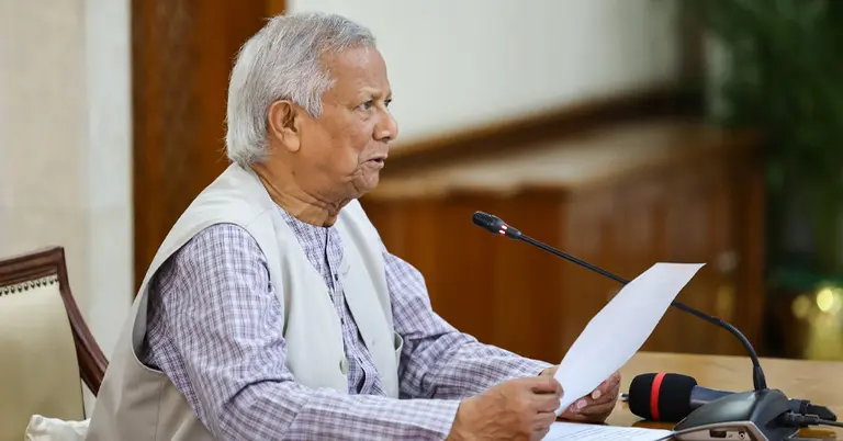 বক্তব্য রাখছেন প্রধান উপদেষ্টা ড. মুহাম্মদ ইউনূস